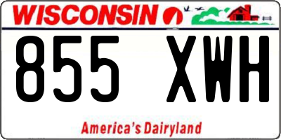 WI license plate 855XWH
