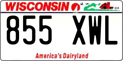 WI license plate 855XWL