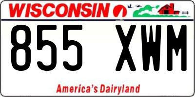 WI license plate 855XWM