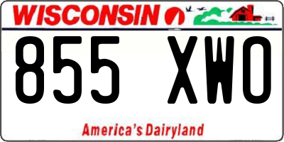 WI license plate 855XWO