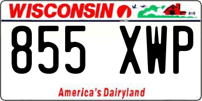 WI license plate 855XWP