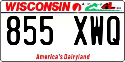 WI license plate 855XWQ
