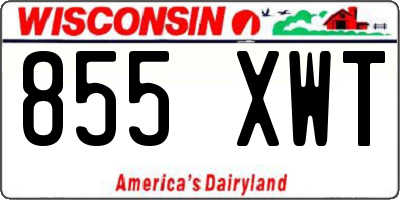 WI license plate 855XWT