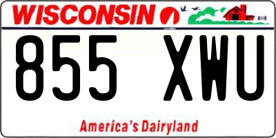 WI license plate 855XWU