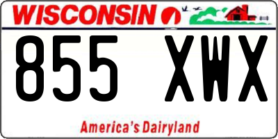 WI license plate 855XWX