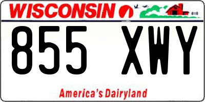 WI license plate 855XWY