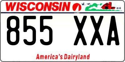 WI license plate 855XXA