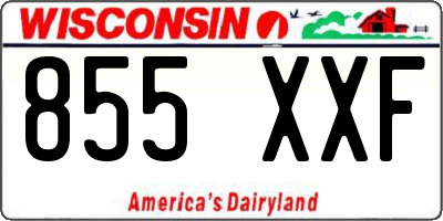 WI license plate 855XXF