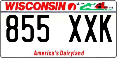 WI license plate 855XXK