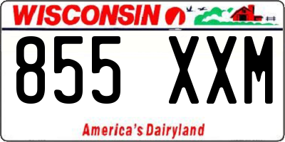 WI license plate 855XXM
