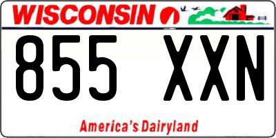 WI license plate 855XXN