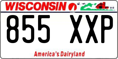 WI license plate 855XXP