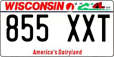 WI license plate 855XXT