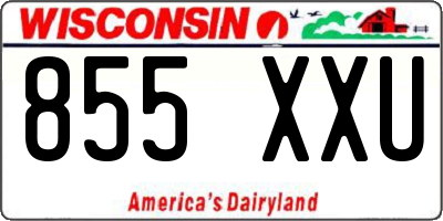 WI license plate 855XXU