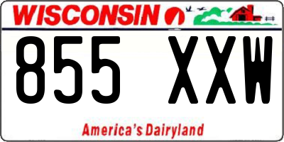WI license plate 855XXW