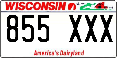 WI license plate 855XXX
