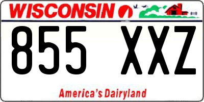 WI license plate 855XXZ