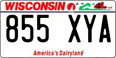 WI license plate 855XYA