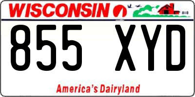 WI license plate 855XYD