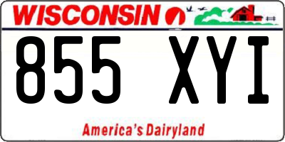 WI license plate 855XYI