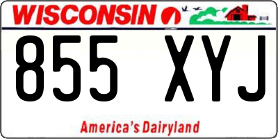 WI license plate 855XYJ