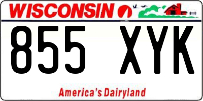 WI license plate 855XYK