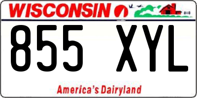 WI license plate 855XYL