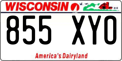 WI license plate 855XYO