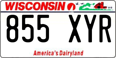 WI license plate 855XYR