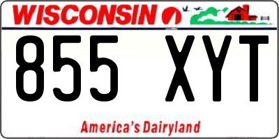 WI license plate 855XYT