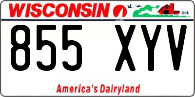 WI license plate 855XYV