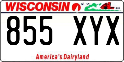 WI license plate 855XYX