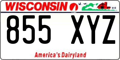 WI license plate 855XYZ