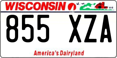 WI license plate 855XZA