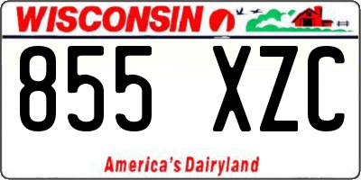 WI license plate 855XZC