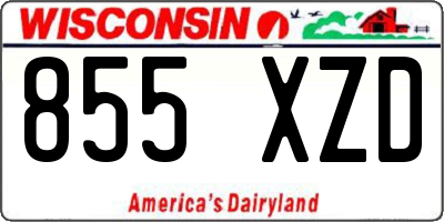 WI license plate 855XZD