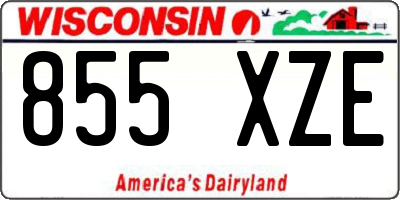 WI license plate 855XZE