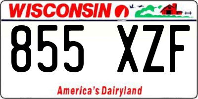 WI license plate 855XZF