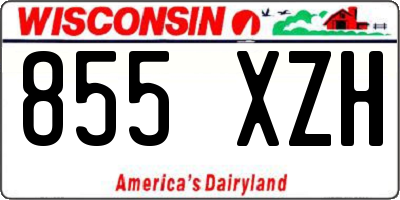 WI license plate 855XZH