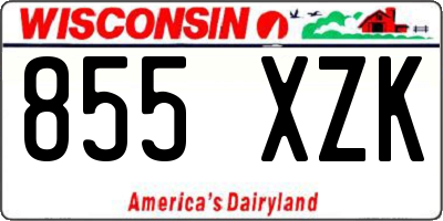 WI license plate 855XZK