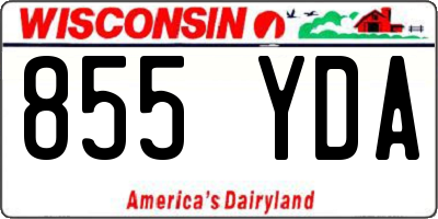 WI license plate 855YDA