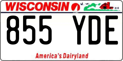 WI license plate 855YDE