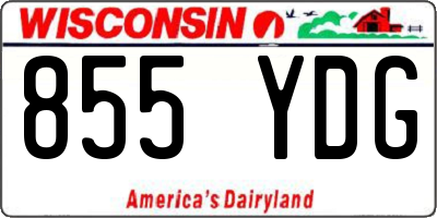 WI license plate 855YDG