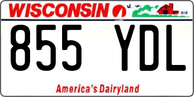 WI license plate 855YDL