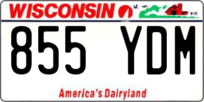 WI license plate 855YDM