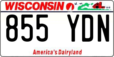 WI license plate 855YDN