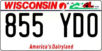 WI license plate 855YDO