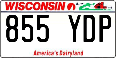 WI license plate 855YDP
