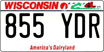 WI license plate 855YDR