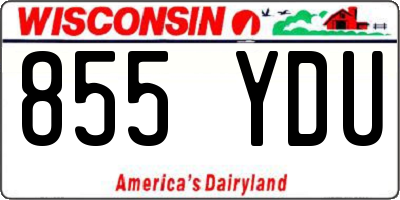WI license plate 855YDU